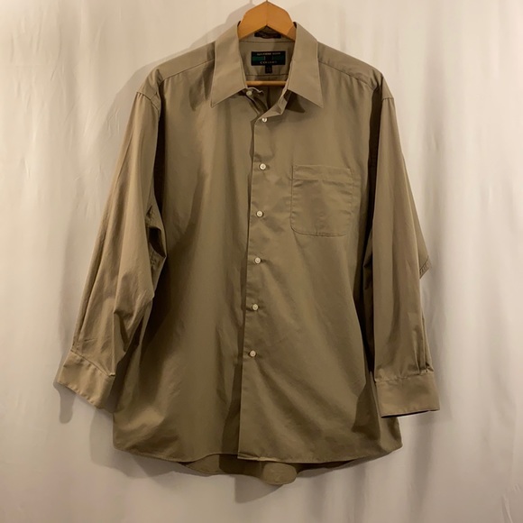 Alexander Julian Other - Alexander Julian Men’s Long Sleeve Button Down Dress Shirt L 16-16 1/2 Tan